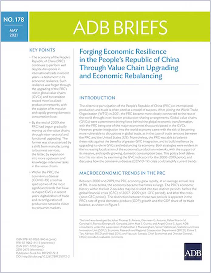 Forging Economic Resilience in the PRC through Value Chain Upgrading and Economic Rebalancing