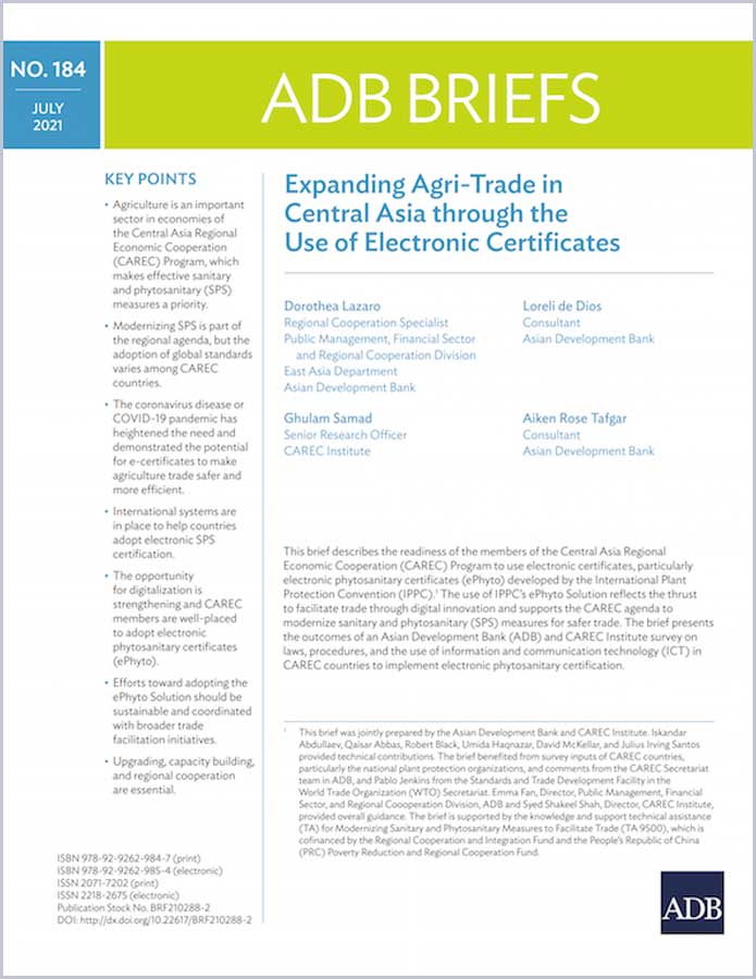 Expanding Agri-Trade in Central Asia through the Use of Electronic Certificates