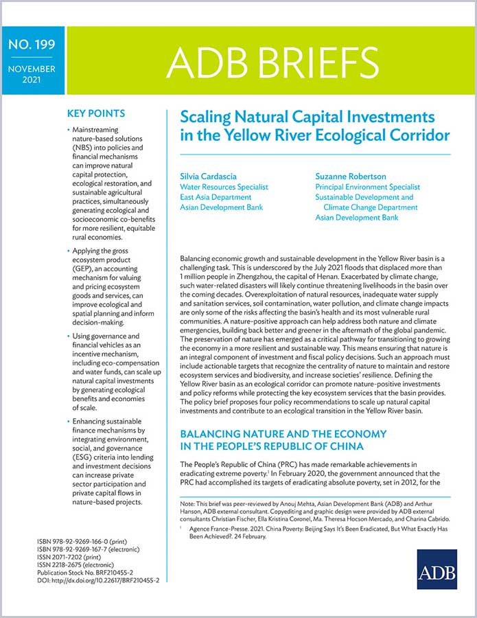 Scaling Natural Capital Investments in the Yellow River Ecological Corridor