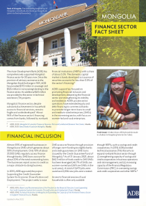 Mongolia: Finance Sector Fact Sheet