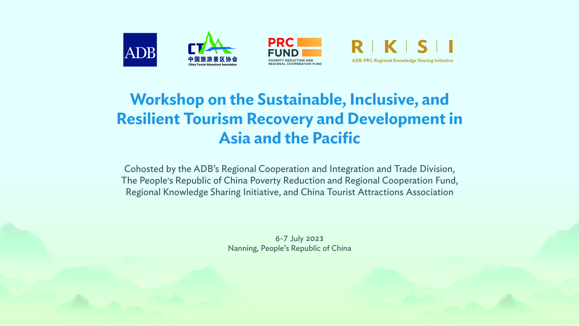 Workshop on the Sustainable, Inclusive, and Resilient Tourism Recovery and Development in Asia and the Pacific